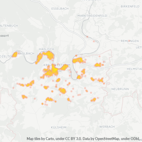 Konsentrasi Bisnis di Kode Pos 97877 - Wertheim, Baden-Württemberg