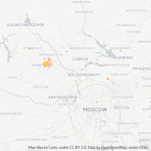 Dami ng Negosyo sa Postal Code 124575 - Mosku