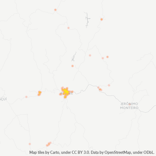 Dami ng Negosyo sa Postal Code 29500-000 - Alegre, Espírito Santo