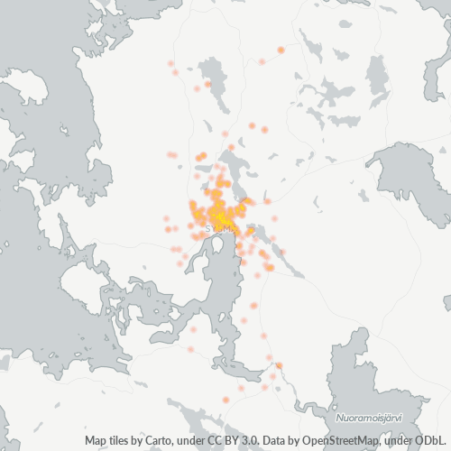 Bedrijfsconcentratie in Postcode 19700 - Sysmä, Päijät-Häme