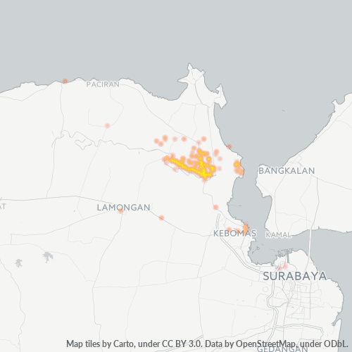 Bedrijfsconcentratie in Postcode 61152 - Gresik, Oost-Java