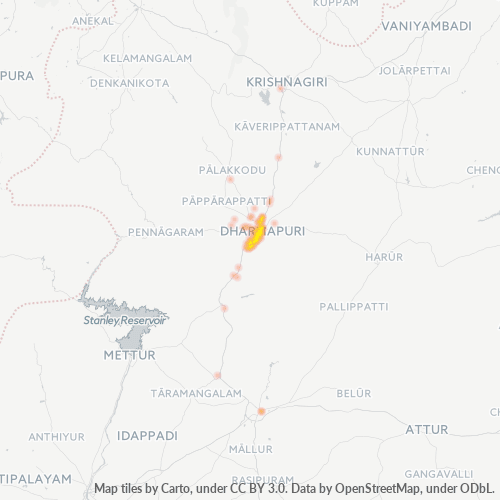 Dami ng Negosyo sa Postal Code 636701 - Dharmapuri, State of Tamil Nādu