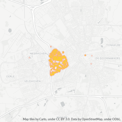 Bedrijfsconcentratie in Postcode 5652 - Eindhoven, Noord-Brabant
