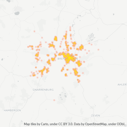 Bedrijfsconcentratie in Postcode 27432 - Oerel, Nedersaksen