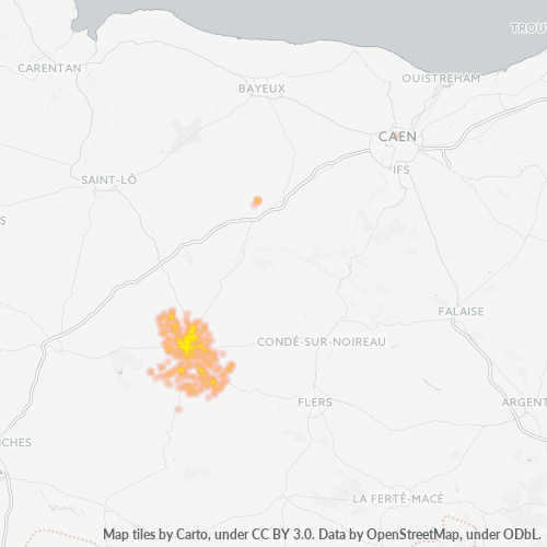 Dami ng Negosyo sa Postal Code 14500 - Saint-Germain-de-Tallevende-la-Lande-Vaumont, Ibabang Normandia