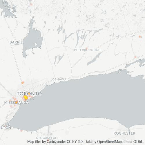 Bedrijfsconcentratie in Postcode M6S - Toronto, Ontario