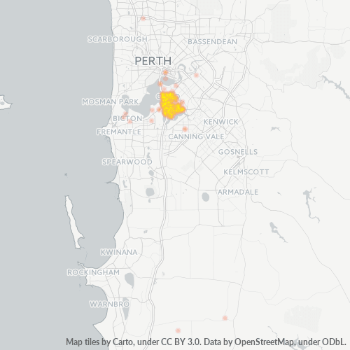 Virksomhedskoncentration i Postnummer 6152 - Como, Western Australia