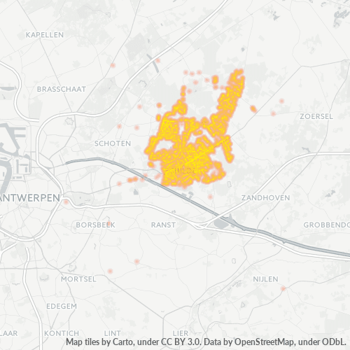 Bedrijfsconcentratie in Postcode 2970 - Schilde, Vlaanderen