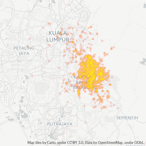 Dami ng Negosyo sa Postal Code 43200 - Cheras