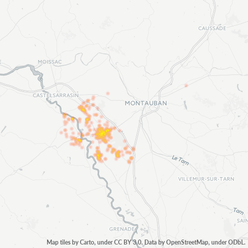 Dami ng Negosyo sa Postal Code 82700 - Cordes-Tolosannes, Midi-Pyrénées