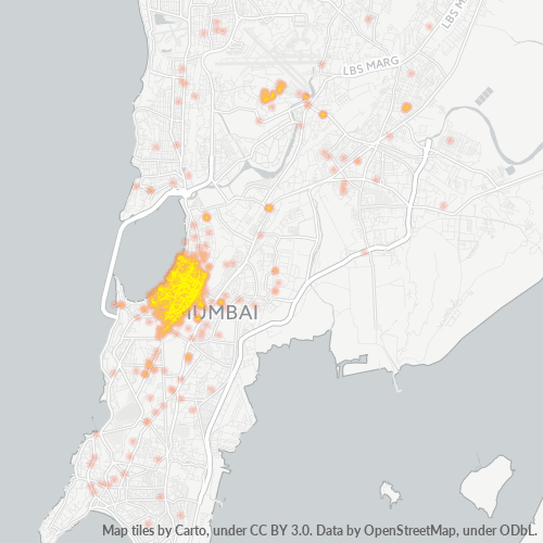 Bedrijfsconcentratie in Postcode 400028 - Bombay, Maharashtra