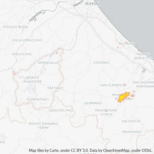Dami ng Negosyo sa Postal Code 47833 - Lungsod ng Rimini, Emilia-Romagna