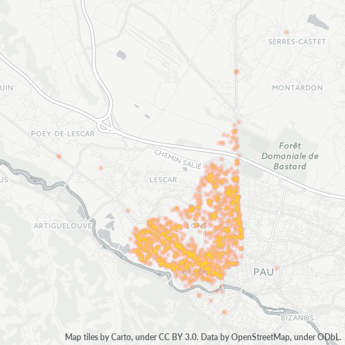 Dami ng Negosyo sa Postal Code 64140 - Lons, Aquitania