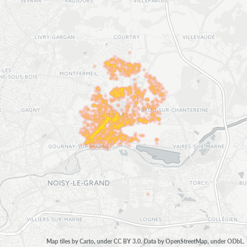Concentració d'empreses a Codi Postal 77500 - Chelles, Illa de França