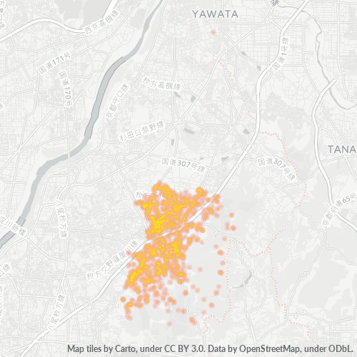 Bedrijfsconcentratie in Postcode 576 - Osaka (prefectuur)