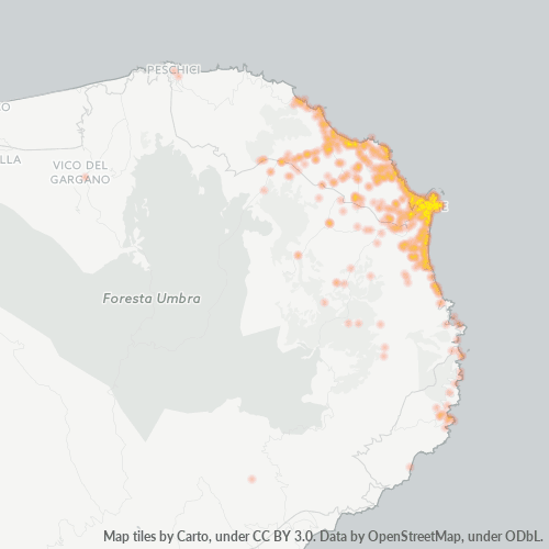 Dami ng Negosyo sa Postal Code 71019 - Vieste, Apulia