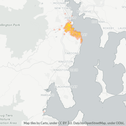 Dami ng Negosyo sa Postal Code 7005 - Sandy Bay, Tasmania