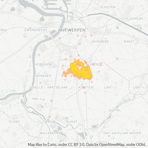Bedrijfsconcentratie in Postcode 2650 - België