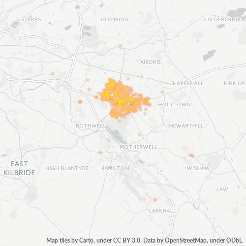 Concentració d'empreses a Codi Postal ML4 - Bellshill, Escòcia