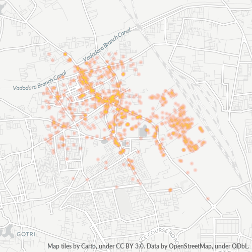 Dami ng Negosyo sa Postal Code 390016 - Vadodara, Gujarat