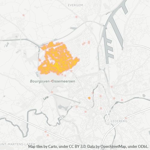 Bedrijfsconcentratie in Postcode 9030 - Gent, Vlaanderen