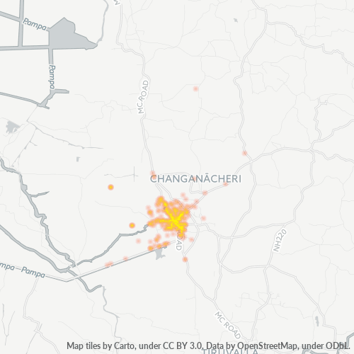 Dami ng Negosyo sa Postal Code 686101 - Changanācheri, State of Kerala