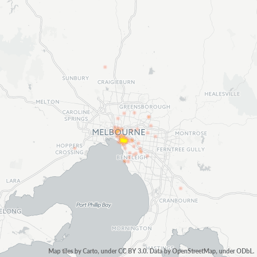 Dami ng Negosyo sa Postal Code 3181 - Prahran, Victoria