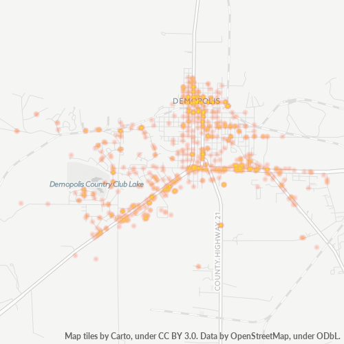 Mkusanyiko wa Biashara katika Posta 36732 - Demopolis, Alabama