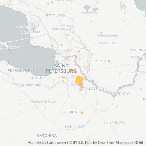 Dami ng Negosyo sa Postal Code 192289 - Shushary, San Petersburgo