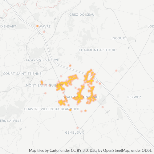 Dami ng Negosyo sa Postal Code 1457 - Walhain, Valonia