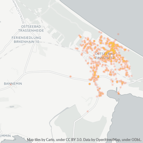 Business Concentration in Postal Code 17454 - Zinnowitz, Mecklenburg-Vorpommern