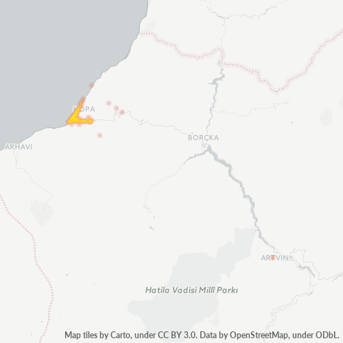 Dami ng Negosyo sa Postal Code 08600 - Hopa, Lalawigan ng Artvin