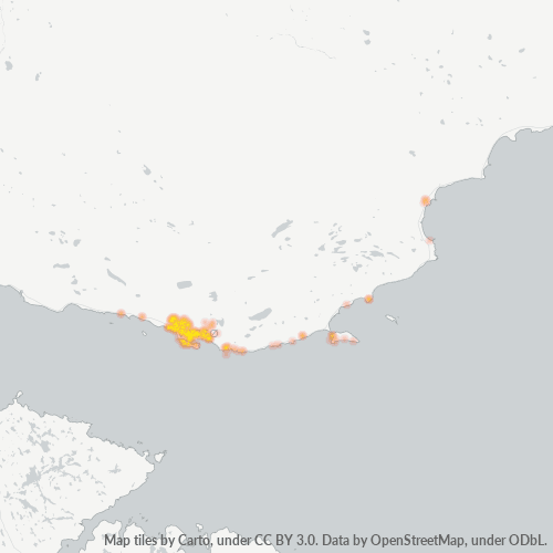 Dami ng Negosyo sa Postal Code 9800 - Vadsø, Finnmark Fylke