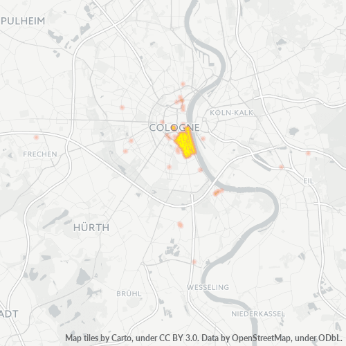 Business Concentration in Postal Code 50678 - Cologne, North Rhine-Westphalia