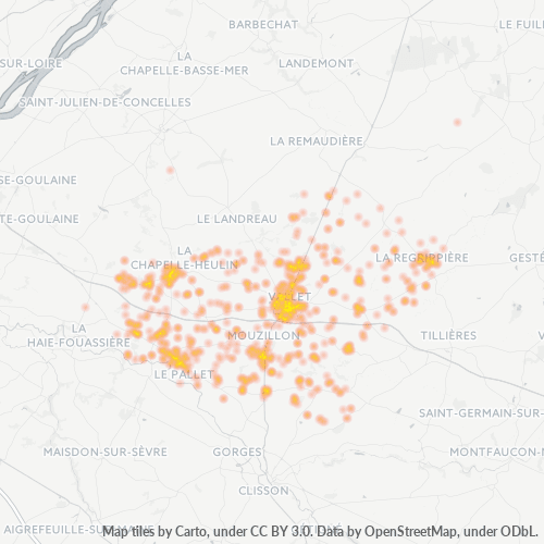 Dami ng Negosyo sa Postal Code 44330 - La Regrippière, Pays de la Loire