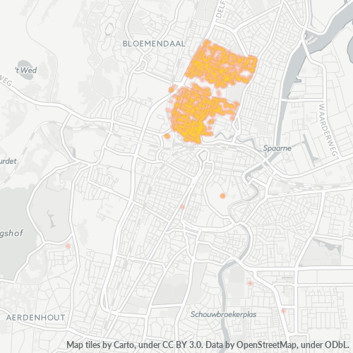 Bedrijfsconcentratie in Postcode 2023 - Haarlem, Noord-Holland