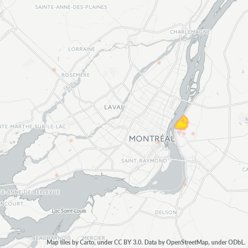 Bedrijfsconcentratie in Postcode J4H - Longueuil, Quebec (provincie)