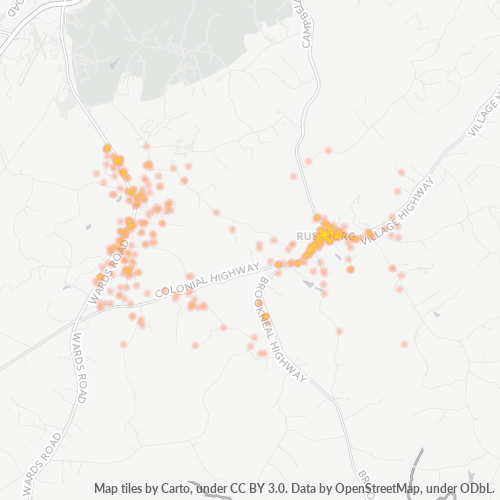 Verksamhetskoncentration i Postnummer 24588 - Rustburg, Virginia