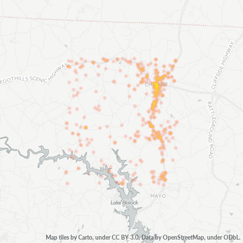 Virksomhedskoncentration i Postnummer 29323 - Chesnee, South Carolina