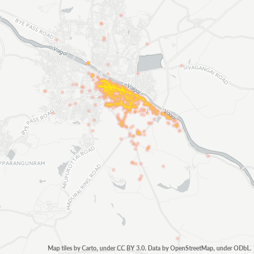 Dami ng Negosyo sa Postal Code 625009 - Madurai, State of Tamil Nādu