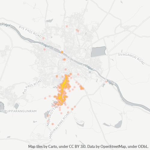 Dami ng Negosyo sa Postal Code 625012 - Madurai, State of Tamil Nādu