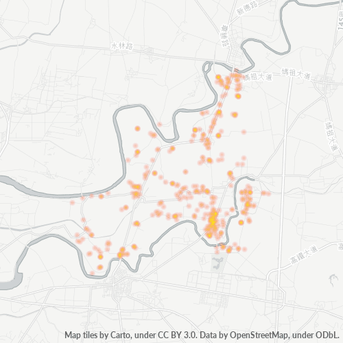 Bedrijfsconcentratie in Postcode 615 - Taiwan