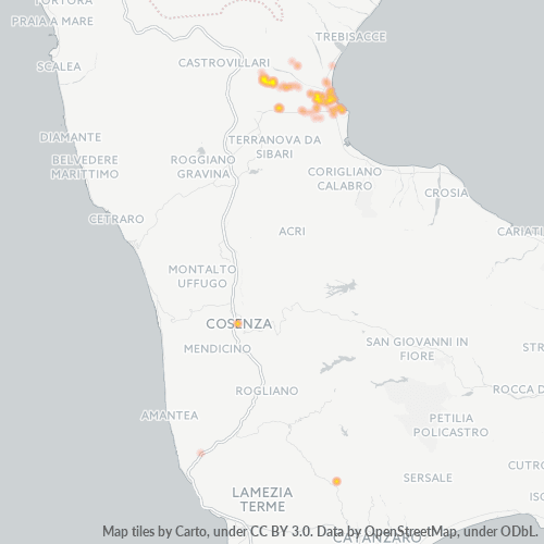 Dami ng Negosyo sa Postal Code 87011 - Doria, Calabria