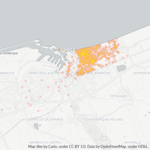 Dami ng Negosyo sa Postal Code 59240 - Dunkerque, Nord-Pas-de-Calais