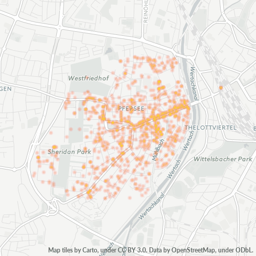 Business Concentration in Postal Code 86157 - Augsburg, Bavaria