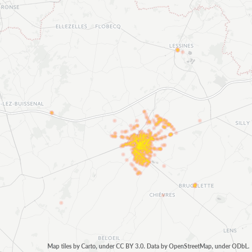 Bedrijfsconcentratie in Postcode 7800 - Aat, Wallonië