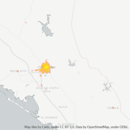 Verksamhetskoncentration i Postnummer 80000 - Culiacán, Sinaloa