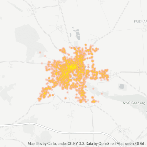 Business Concentration in Postal Code 99867 - Gotha, Thuringia