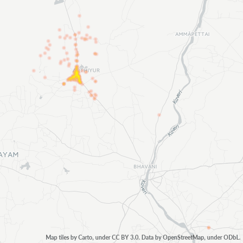 Dami ng Negosyo sa Postal Code 638501 - Anthiyur, State of Tamil Nādu