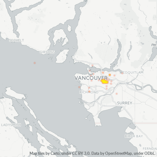 Dami ng Negosyo sa Postal Code V5H - Burnaby, British Columbia